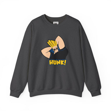 Hunk Johnny Bravo Sweatshirt – Retro Cartoon Graphic Winter Crewneck Unisex