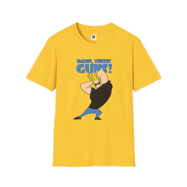 Damn Those Guns Graphic T-Shirt | Johnny Bravo Flexing Biceps Tee