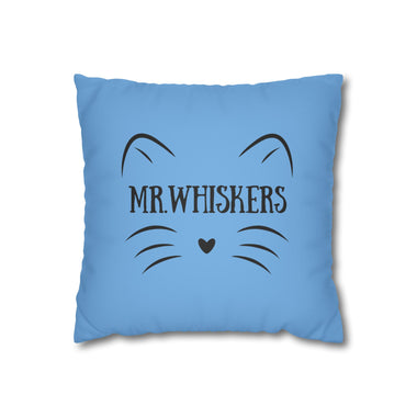 Whimink Mr. Whiskers Pillowcase/ Cushion Cover - Blue