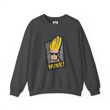 Hunk Johnny Bravo Grunge Sweatshirt – Retro Cartoon Winter Crewneck Unisex