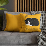WhimInk Purrfect Day Pillowcase/Cushion Covers - Yellow