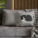 WhimInk Purrfect Day Pillowcase/Cushion Grey