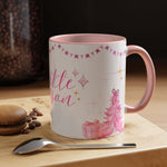 Sparkle Season Christmas Mug | Pink Holiday Mug for Women | Cute Aesthetic Winter Mug | Glitter-Inspired Pink Christmas Cup | Festive Gift for Her