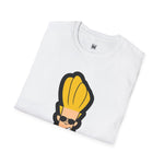 Hey Mama Graphic T-Shirt | Johnny Bravo Face Sticker Illustration Tee