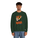 Hey Mama Johnny Bravo Sweatshirt – Retro Cartoon Graphic Winter Crewneck for Men and Women