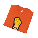Hey Mama Graphic T-Shirt | Johnny Bravo Face Sticker Illustration Tee