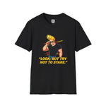 Look But Try Not to Stare Graphic T-Shirt | Funny Johnny Bravo Inspired Tee
