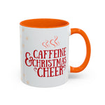 Caffeine and Christmas Cheer Mug | Coffee Lover Holiday Mug | Festive Snowflake & Coffee Bean Cup | Cozy Christmas Drinkware | Gift for Coffee Enthusiasts