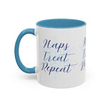 Nap Treat Repeat Mug – Cute Holiday Snowflake Coffee Cup for Cozy Christmas Mornings