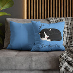 WhimInk Purrfect Day Pillowcase/Cushion Covers - Blue