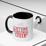Caffeine and Christmas Cheer Mug | Coffee Lover Holiday Mug | Festive Snowflake & Coffee Bean Cup | Cozy Christmas Drinkware | Gift for Coffee Enthusiasts