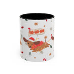 Cute Puppy Santa Hat Mug | Festive Dog Holiday Coffee Cup | Playful Winter Drinkware | Gift for Dog Lovers