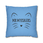 Whimink Mr. Whiskers Pillowcase/ Cushion Cover - Blue