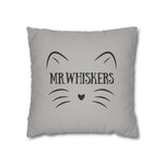 Whimink Mr. Whiskers Pillowcase/ Cushion Cover - Grey