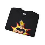 Bravo Energy Johnny Bravo Graphic Sweatshirt – Retro 90s Cartoon Winter Crewneck