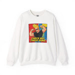 Check Out These Guns Johnny Bravo Sweatshirt – Comic Style Retro Cartoon Winter Crewneck