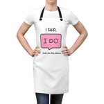 Whimink - I said I DO-  White Couple Apron