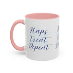 Nap Treat Repeat Mug – Cute Holiday Snowflake Coffee Cup for Cozy Christmas Mornings