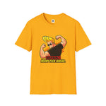 Warning: Heavy Flex Ahead Graphic T-Shirt | Funny Johnny Bravo Inspired Tee