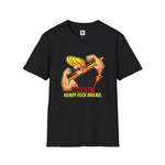 Warning: Heavy Flex Ahead Graphic T-Shirt | Funny Johnny Bravo Inspired Tee
