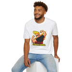 Warning: Heavy Flex Ahead Graphic T-Shirt | Funny Johnny Bravo Inspired Tee