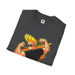 Warning: Heavy Flex Ahead Graphic T-Shirt | Funny Johnny Bravo Inspired Tee
