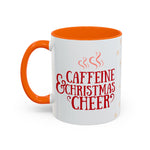 Caffeine and Christmas Cheer Mug | Coffee Lover Holiday Mug | Festive Snowflake & Coffee Bean Cup | Cozy Christmas Drinkware | Gift for Coffee Enthusiasts