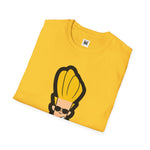 Hey Mama Graphic T-Shirt | Johnny Bravo Face Sticker Illustration Tee