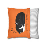 WhimInk Purrfect Day Pillowcase/Cushion Cover Orange