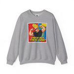 Check Out These Guns Johnny Bravo Sweatshirt – Comic Style Retro Cartoon Winter Crewneck