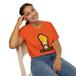 Hey Mama Graphic T-Shirt | Johnny Bravo Face Sticker Illustration Tee