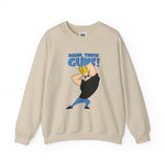 Damn Those Guns Johnny Bravo Sweatshirt – Funny Flexing Cartoon Winter Crewneck