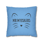 Whimink Mr. Whiskers Pillowcase/ Cushion Cover - Blue