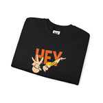 Hey Mama Johnny Bravo Sweatshirt – Retro Cartoon Graphic Winter Crewneck for Men and Women