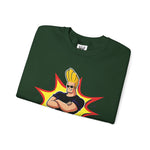 Bravo Energy Johnny Bravo Graphic Sweatshirt – Retro 90s Cartoon Winter Crewneck