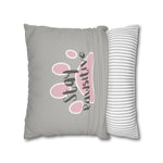 WhimInk Stay Pawsitive Pillowcase/ Cushion cover - Grey