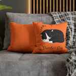 WhimInk Purrfect Day Pillowcase/Cushion Cover Orange