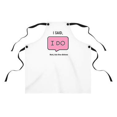 Whimink - I said I DO-  White Couple Apron