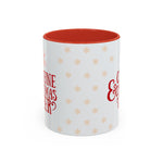 Caffeine and Christmas Cheer Mug | Coffee Lover Holiday Mug | Festive Snowflake & Coffee Bean Cup | Cozy Christmas Drinkware | Gift for Coffee Enthusiasts