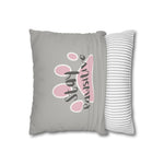 WhimInk Stay Pawsitive Pillowcase/ Cushion cover - Grey