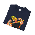 Warning: Heavy Flex Ahead Graphic T-Shirt | Funny Johnny Bravo Inspired Tee