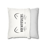 Whimink Mr. Whiskers Pillowcase/ Cushion Cover - White