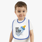 Baby Contrast Trim Jersey Bib