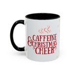 Caffeine and Christmas Cheer Mug | Coffee Lover Holiday Mug | Festive Snowflake & Coffee Bean Cup | Cozy Christmas Drinkware | Gift for Coffee Enthusiasts