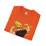 Warning: Heavy Flex Ahead Graphic T-Shirt | Funny Johnny Bravo Inspired Tee