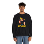 Look But Try Not To Stare Johnny Bravo Sweatshirt – Bold Retro Cartoon Winter Crewneck
