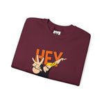 Hey Mama Johnny Bravo Sweatshirt – Retro Cartoon Graphic Winter Crewneck for Men and Women