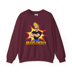 Bravo Energy Johnny Bravo Graphic Sweatshirt – Retro 90s Cartoon Winter Crewneck