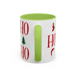 Red HO HO HO Mug | Christmas Typography Mug | Holiday Coffee Cup | Festive Gift Mug | Winter Hot Cocoa Cup | Xmas Snowflake Mug
