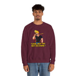 Look But Try Not To Stare Johnny Bravo Sweatshirt – Bold Retro Cartoon Winter Crewneck